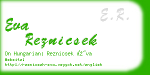 eva reznicsek business card